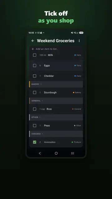Screenshot 2 of Shopping List for Nextcloud