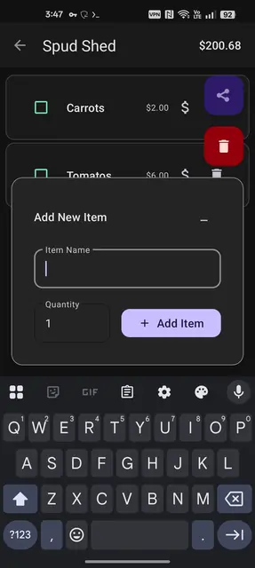 Screenshot 1 von ShoppingList