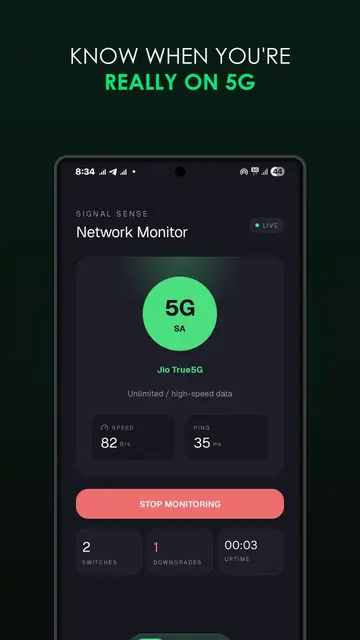 Screenshot 1 von SignalSense – Network Switch Alerts