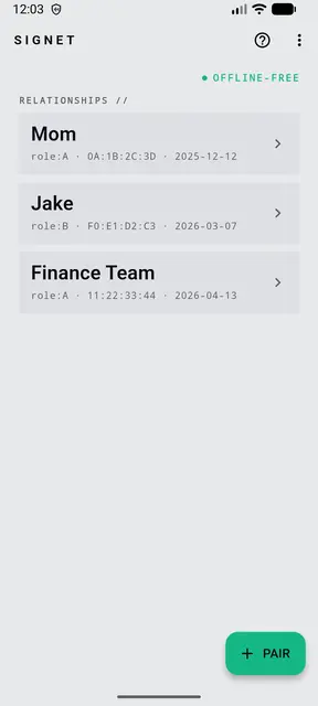 Screenshot 1 of Signet