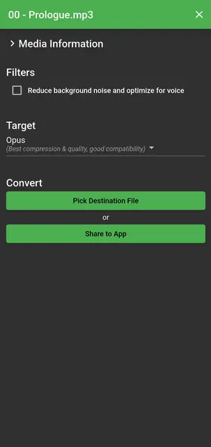 Screenshot 1 of Simple Audio Converter