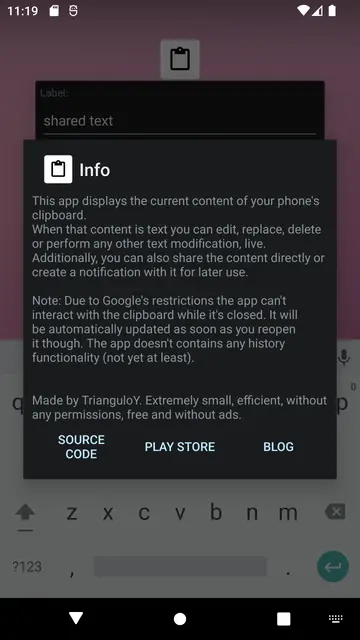 Screenshot 2 of Simple Clipboard Editor