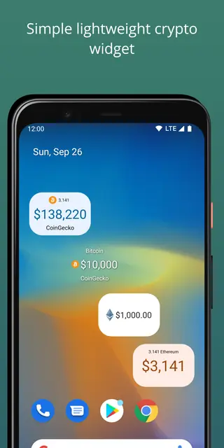 Screenshot 1 von Simple Crypto Widget