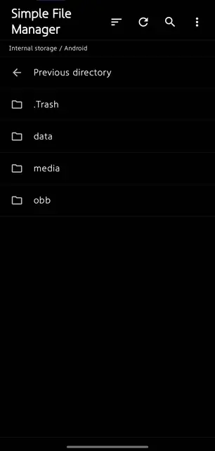 Screenshot 1 of Simple File Manager