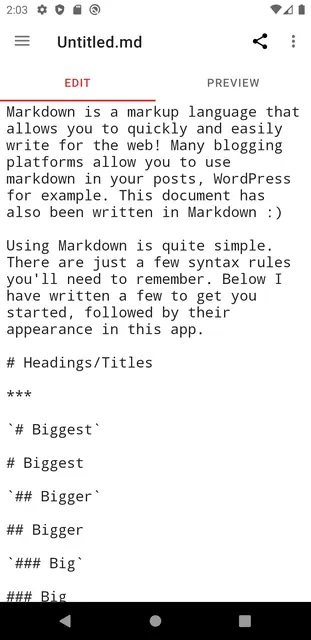 Screenshot 1 von Simple Markdown