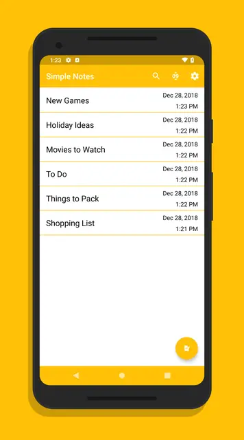 Screenshot 1 von Simple Material Notes