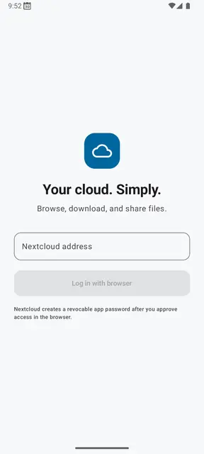 Screenshot 1 of Simple Nextcloud
