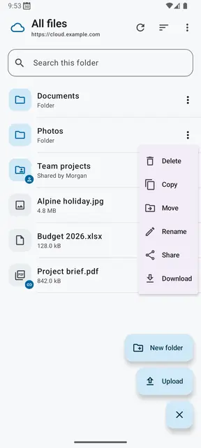 Screenshot 2 of Simple Nextcloud