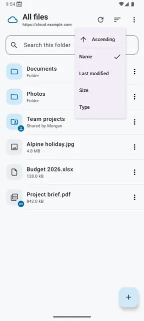 Screenshot 3 of Simple Nextcloud