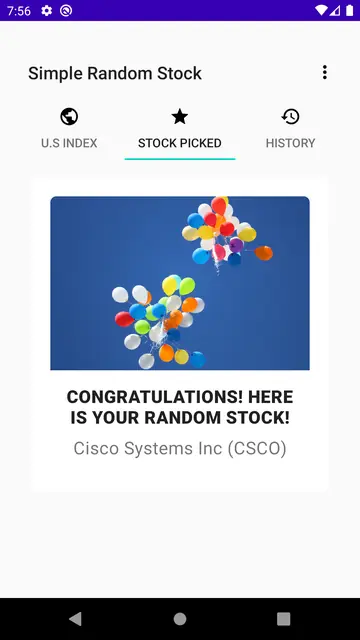 Screenshot 1 von Simple Random Stock