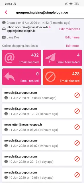 Screenshot 3 von SimpleLogin | Anti-spam
