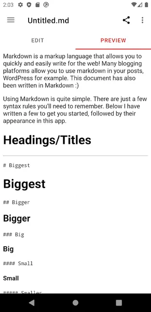 Screenshot 2 of SimpleMarkdown