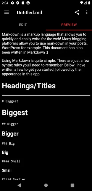 Screenshot 4 of SimpleMarkdown