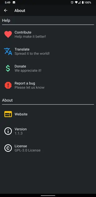 Screenshot 4 of SimplyTranslate Mobile