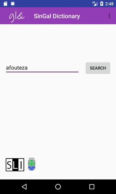 Screenshot 1 of SinGal Dictionary