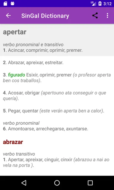 Screenshot 3 of SinGal Dictionary