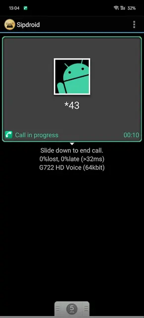 Screenshot 1 von Sipdroid