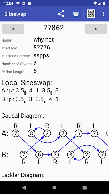 Screenshot 3 of Siteswap Generator
