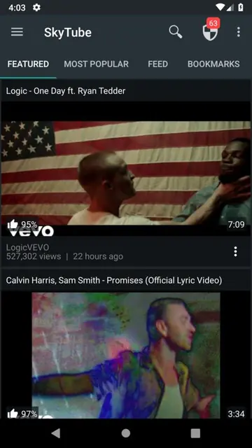 Screenshot 1 of SkyTube