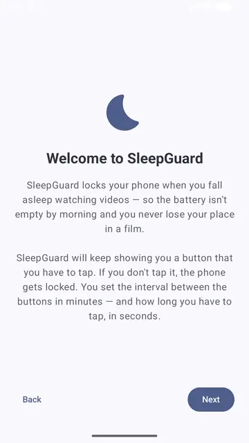Screenshot 1 of SleepGuard - dead man's switch