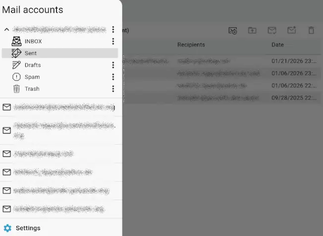 Screenshot 2 of Slow Mail