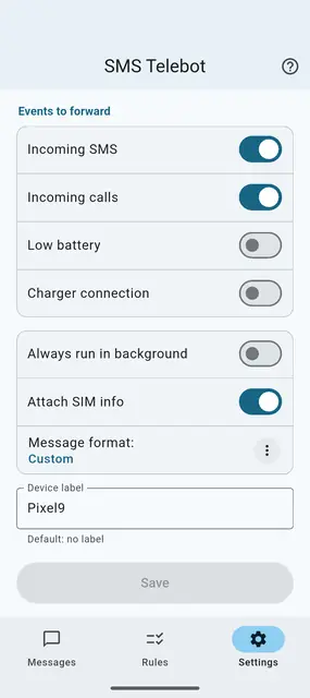 Screenshot 3 of SMS Telebot