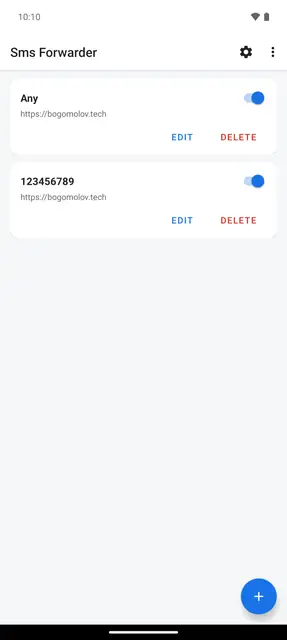 Screenshot 1 of SMS to URL Forwarder