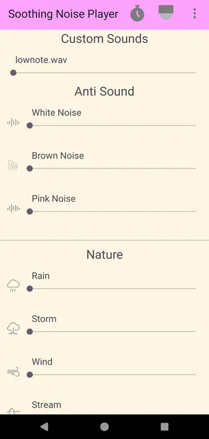 Screenshot 1 von Soothing Noise Player