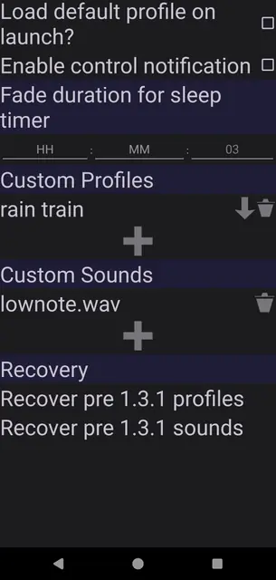 Screenshot 4 von Soothing Noise Player