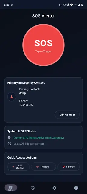 Screenshot 2 of SOS Alerter