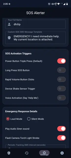 Screenshot 4 of SOS Alerter