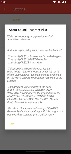Screenshot 1 of Sound Recorder Plus