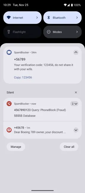 Screenshot 3 von SpamBlocker (Call & SMS)