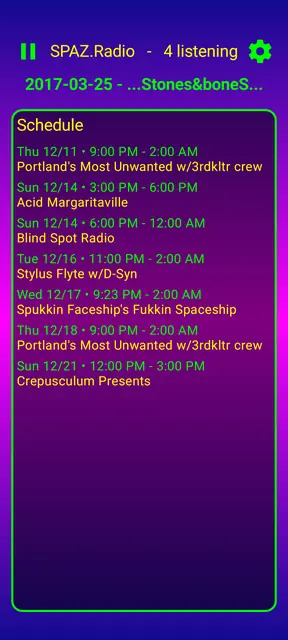 Screenshot 3 of SPAZ Radio