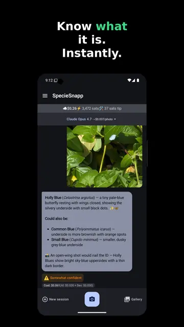 Screenshot 1 von SpecieSnapp