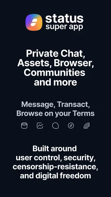 Screenshot 1 of Status - Chat, Wallet, Browser