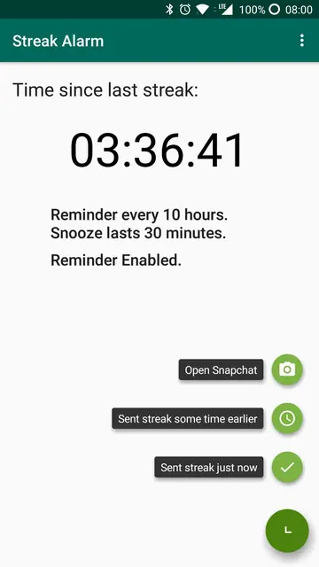 Screenshot 1 von Streak Alarm for Snapchat (Streak Reminder)