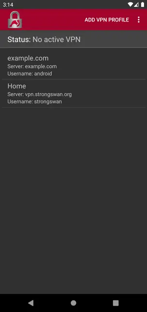 Screenshot 1 von strongSwan VPN Client