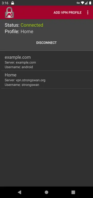 Screenshot 2 von strongSwan VPN Client