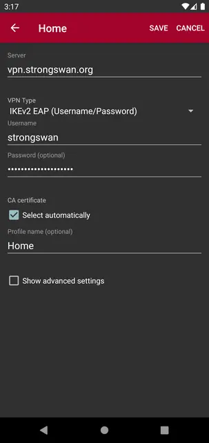 Screenshot 3 von strongSwan VPN Client