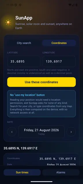 Screenshot 1 von SunApp