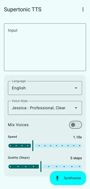 Screenshot 2 of Supertonic TTS