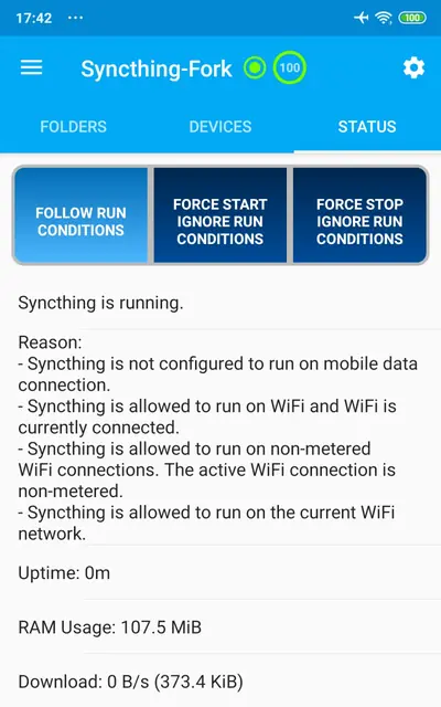 Screenshot 3 of Syncthing-Fork