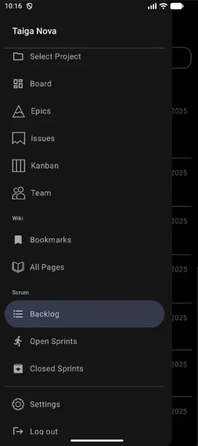 Screenshot 3 of Taiga Mobile Nova