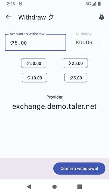 Screenshot 3 of Taler Wallet