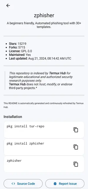 Screenshot 2 von Termux Hub