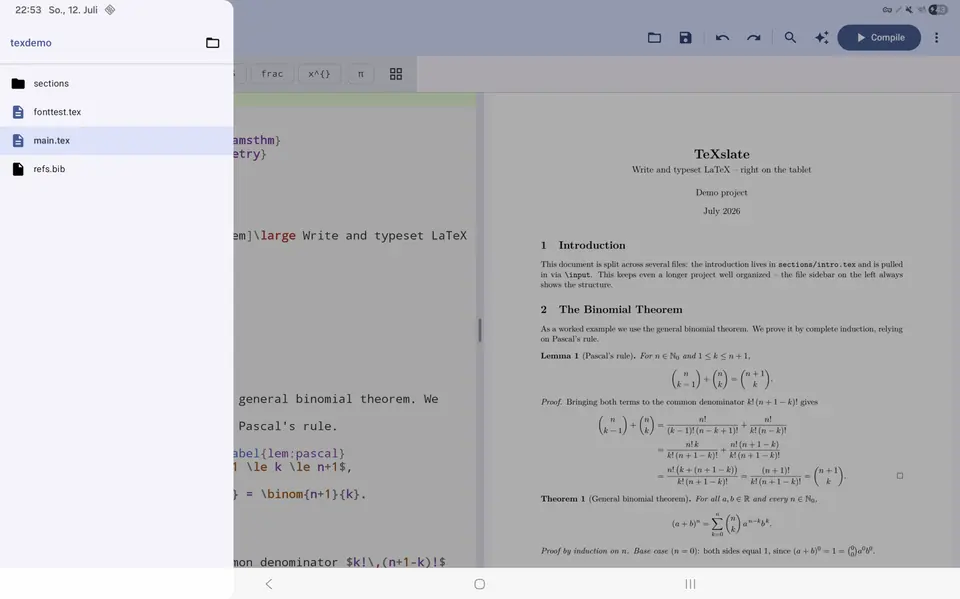 Screenshot 2 von TeXslate