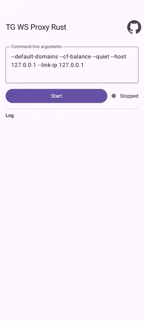 Screenshot 1 of TG WS Proxy