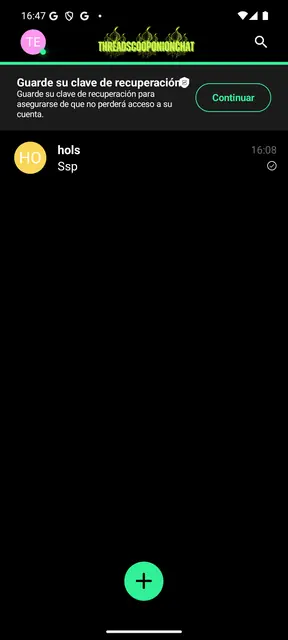 Screenshot 1 von ThreatScoopOnionChat