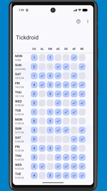 Screenshot 1 of Tickdroid